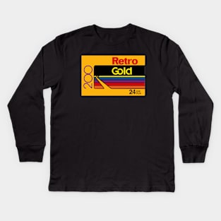 Retro Gold 200 Film Kids Long Sleeve T-Shirt